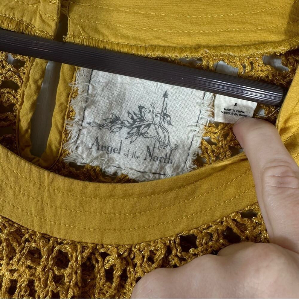 Anthropologie Angel of the North Senoia Crochet Sweater Top Size Small - Picture 5 of 9